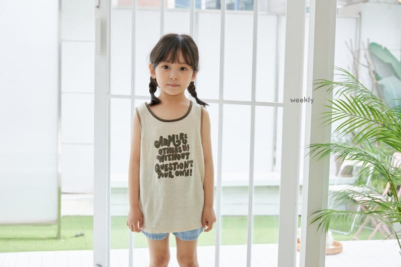 WEEKLY - Korean Children Fashion - #Kfashion4kids - Cozy Color Sleeveless Tee - 9