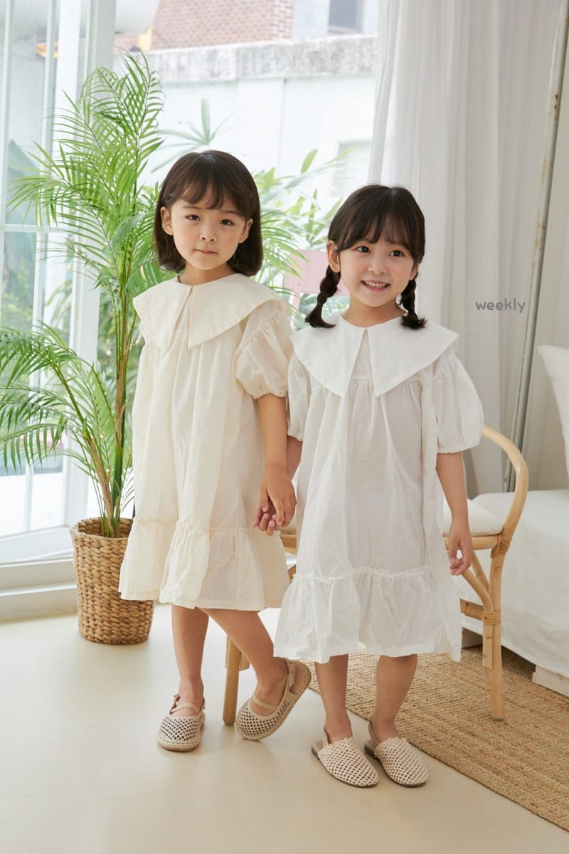 WEEKLY - Korean Children Fashion - #Kfashion4kids - Creede Big Collar One-piece - 10