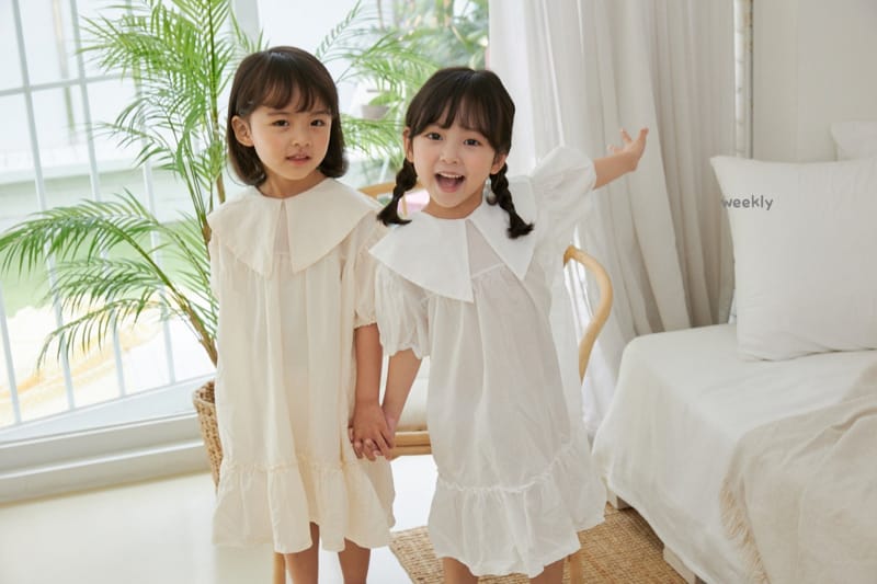 WEEKLY - Korean Children Fashion - #Kfashion4kids - Creede Big Collar One-piece - 4