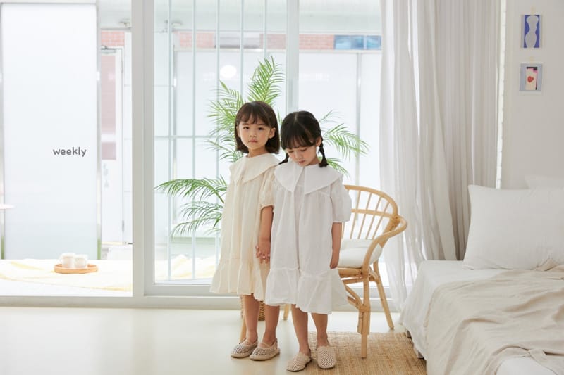 WEEKLY - Korean Children Fashion - #Kfashion4kids - Creede Big Collar One-piece - 5