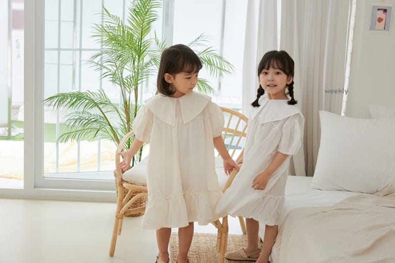 WEEKLY - Korean Children Fashion - #Kfashion4kids - Creede Big Collar One-piece - 6