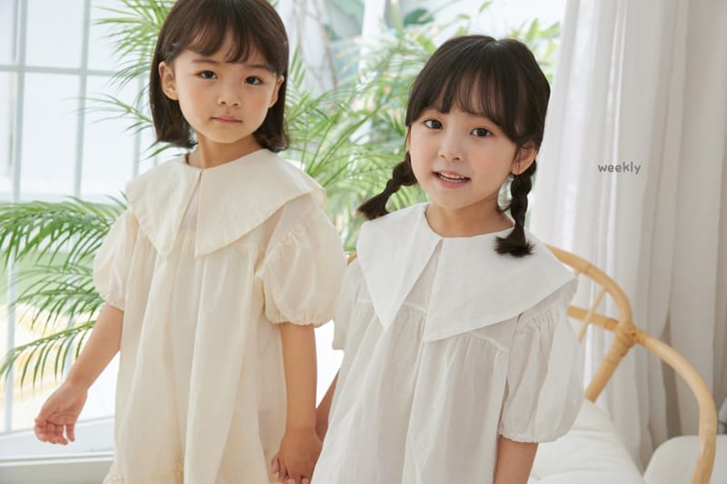 WEEKLY - Korean Children Fashion - #Kfashion4kids - Creede Big Collar One-piece - 7