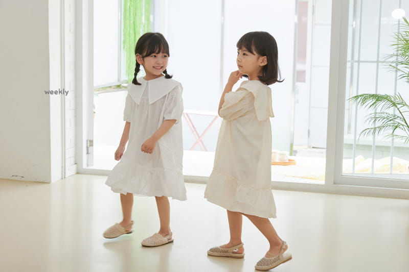WEEKLY - Korean Children Fashion - #Kfashion4kids - Creede Big Collar One-piece - 8