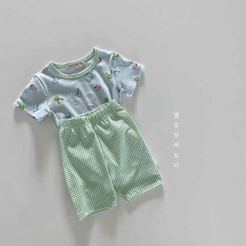 YELLOW FACTORY - Korean Children Fashion - #Kfashion4kids - Check Rabbit Easywear - 10
