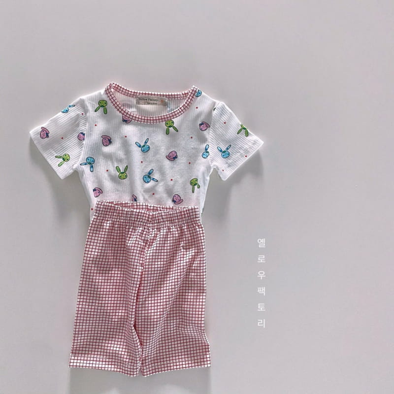YELLOW FACTORY - Korean Children Fashion - #Kfashion4kids - Check Rabbit Easywear - 12