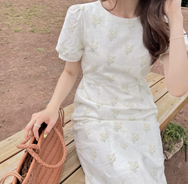 YES I LIKE YOU - Korean Children Fashion - #Kfashion4kids - Linen Flower One-piece