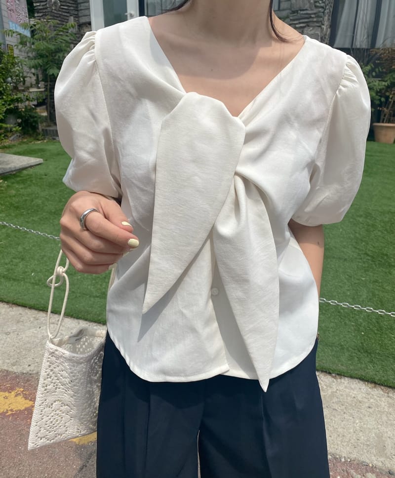 YES I LIKE YOU - Korean Children Fashion - #Kfashion4kids - Ribbon Blouse - 3