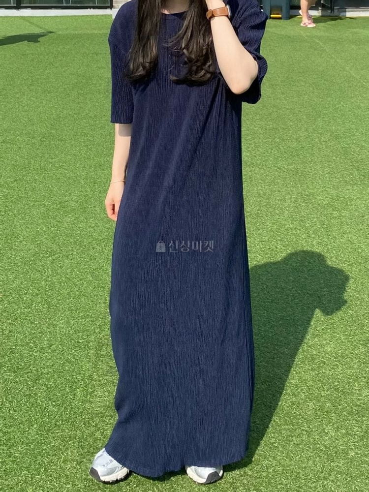 9NINE - Korean Children Fashion - #Kfashion4kids - Pleats Long One-piece - 4