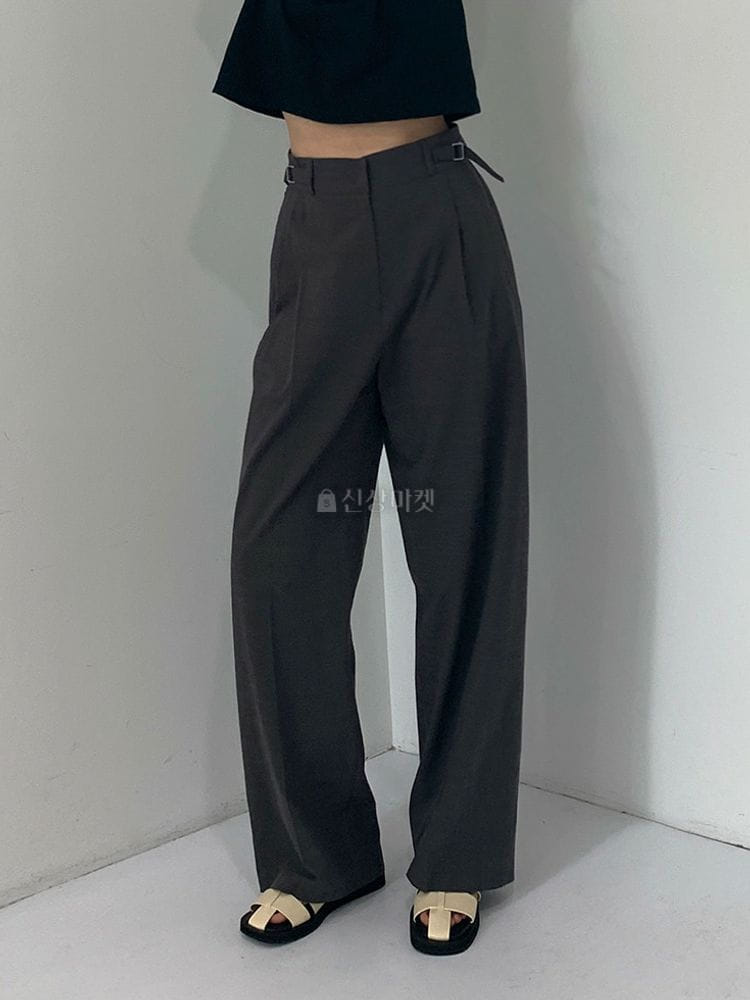 9NINE - Korean Children Fashion - #Kfashion4kids - Two Buckle Linen Wide Pants - 2