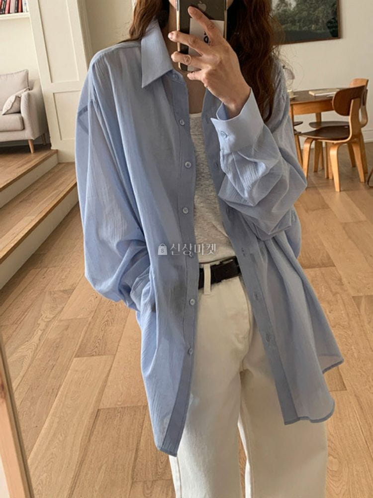 9NINE - Korean Children Fashion - #Kfashion4kids - Over Fit Yoru Boxy Shirt - 2