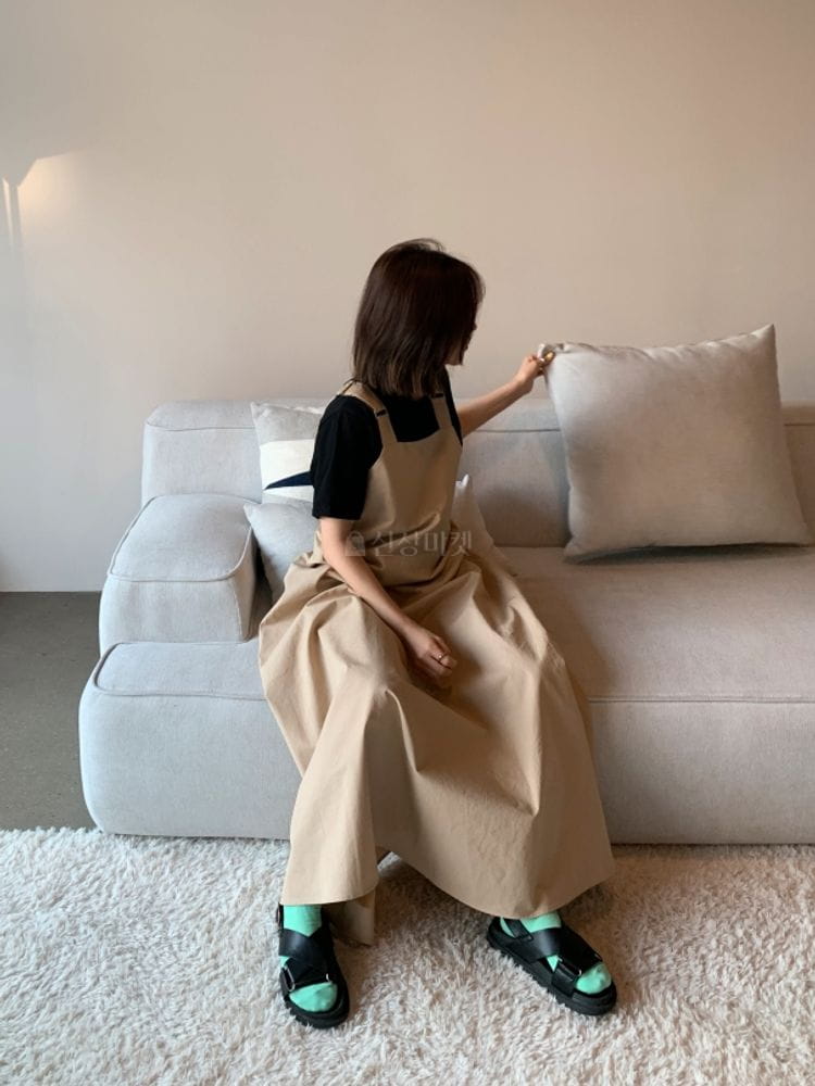 9NINE - Korean Children Fashion - #Kfashion4kids - Dungarees Long One-piece - 2