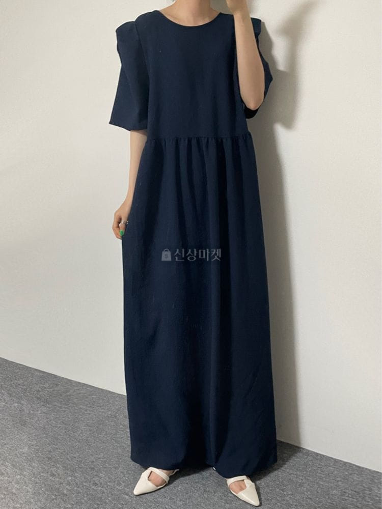 9NINE - Korean Children Fashion - #Kfashion4kids - Ribbon Puff Long One-piece - 4