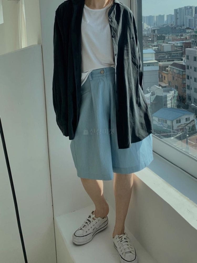 9NINE - Korean Children Fashion - #Kfashion4kids - Denim Wide Shorts - 3