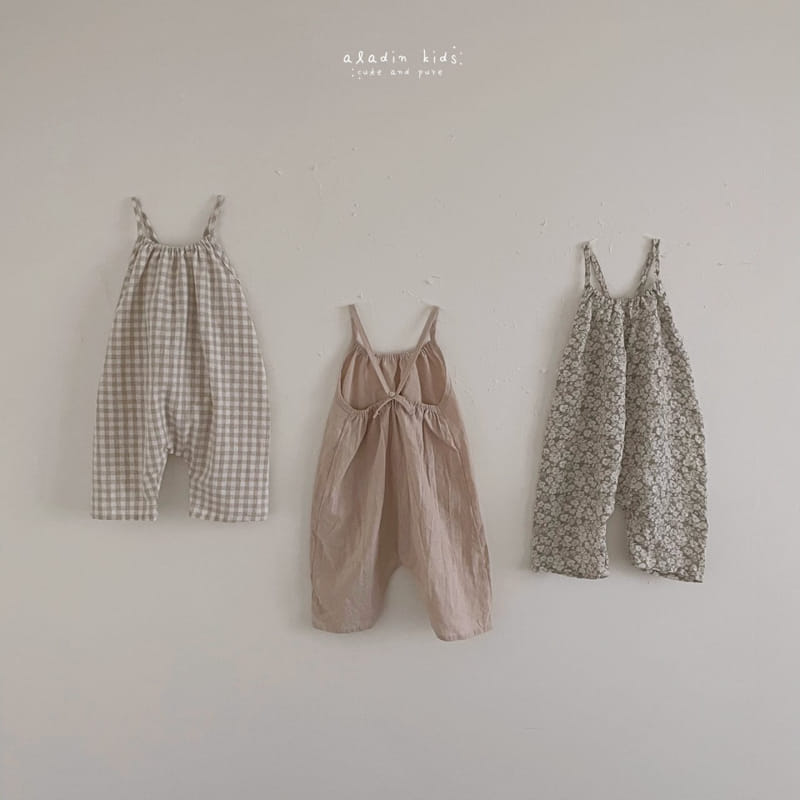 ALADIN - Korean Children Fashion - #Kfashion4kids - Linen Check Overall - 8