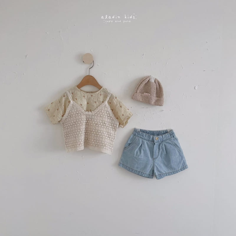 ALADIN - Korean Children Fashion - #Kfashion4kids - Wrinkle Denim Shorts