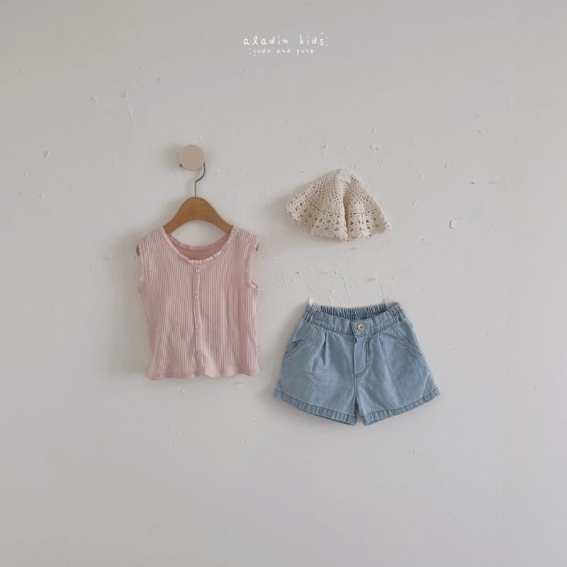 ALADIN - Korean Children Fashion - #Kfashion4kids - Wrinkle Denim Shorts - 2