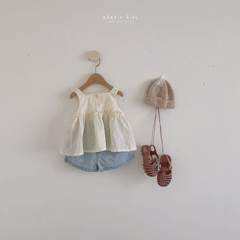 ALADIN - Korean Children Fashion - #Kfashion4kids - Wrinkle Denim Shorts - 9