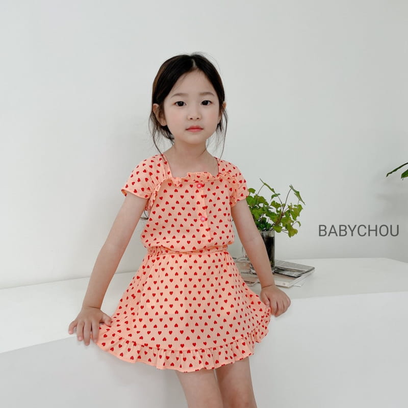 BABYCHOU - Korean Children Fashion - #Kfashion4kids - Heart Top Bottom Set - 11