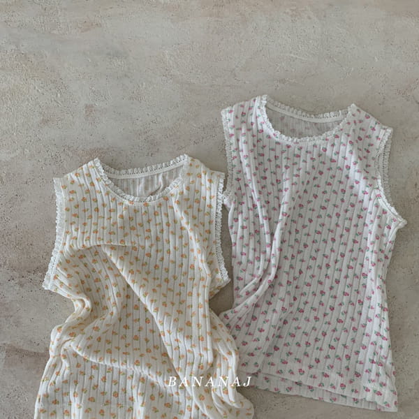 BANANA J - Korean Children Fashion - #Kfashion4kids - Lace Flower Sleeveless - 10