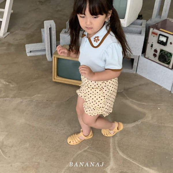 BANANA J - Korean Children Fashion - #Kfashion4kids - Flower Collar Tee