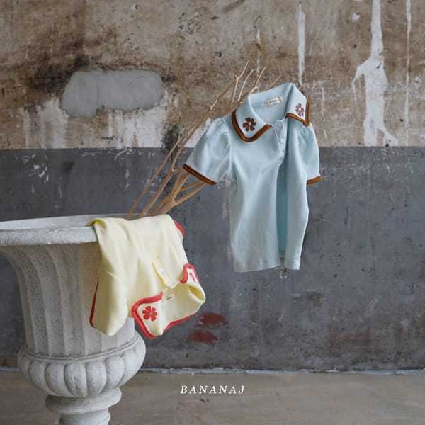 BANANA J - Korean Children Fashion - #Kfashion4kids - Flower Collar Tee - 10
