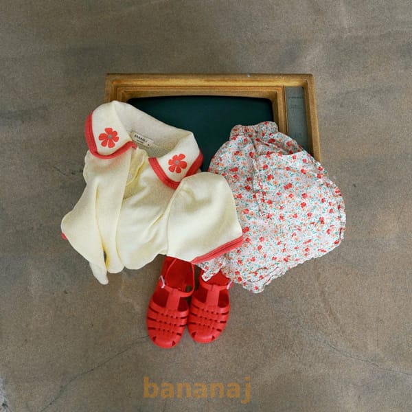 BANANA J - Korean Children Fashion - #Kfashion4kids - Flower Collar Tee - 2