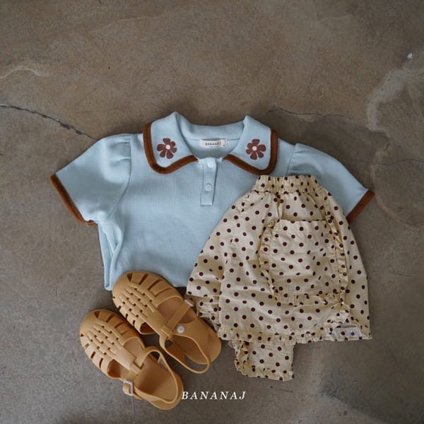 BANANA J - Korean Children Fashion - #Kfashion4kids - Flower Collar Tee - 3