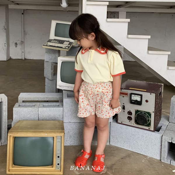 BANANA J - Korean Children Fashion - #Kfashion4kids - Flower Collar Tee - 6