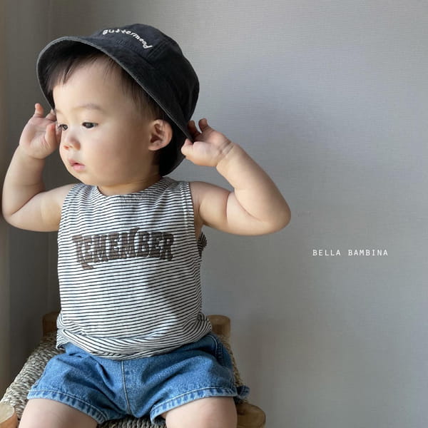 BELLA BAMBINA - Korean Children Fashion - #Kfashion4kids - Bebe River Stripes Sleeveless Tee