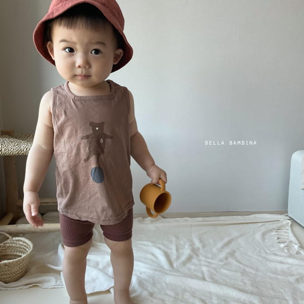 BELLA BAMBINA - Korean Children Fashion - #Kfashion4kids - Bebe Ddo Bear Sleeveless Tee - 5