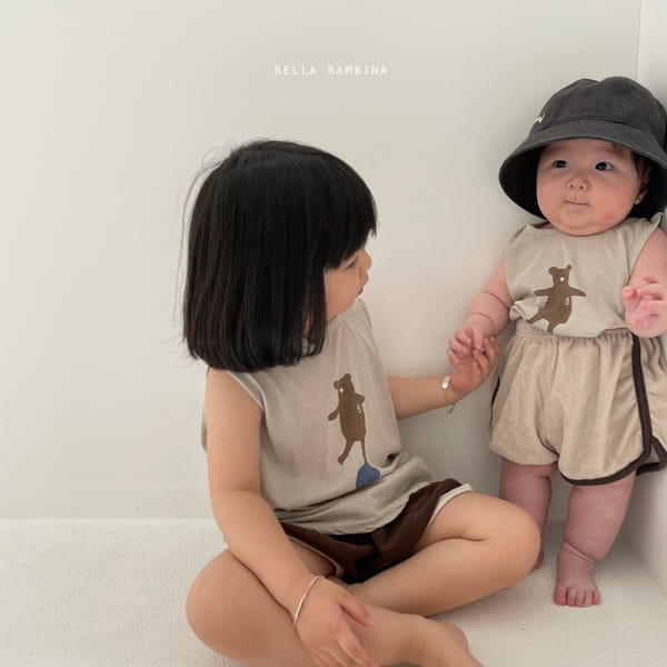BELLA BAMBINA - Korean Children Fashion - #Kfashion4kids - Bebe Ddo Bear Sleeveless Tee - 8