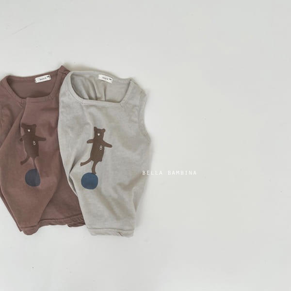 BELLA BAMBINA - Korean Children Fashion - #Kfashion4kids - Bebe Ddo Bear Sleeveless Tee - 9