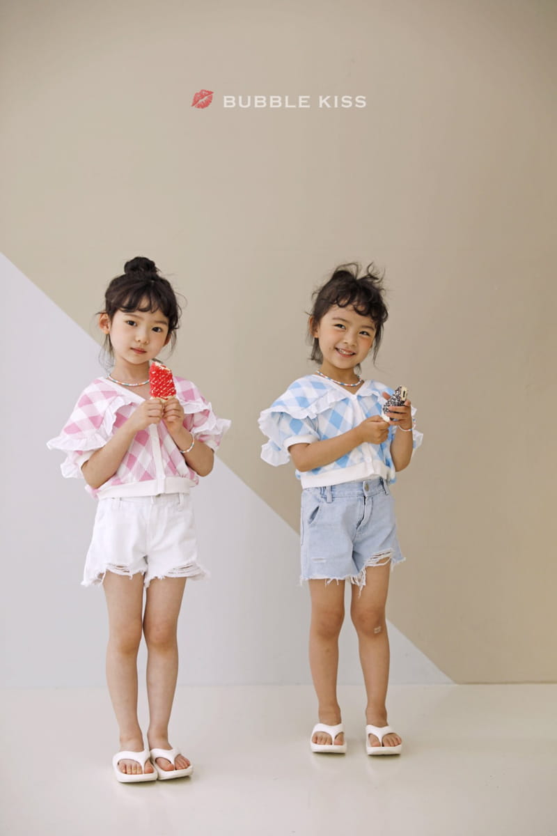 BUBBLE KISS - Korean Children Fashion - #Kfashion4kids - Check Ruffle Cardigan - 2