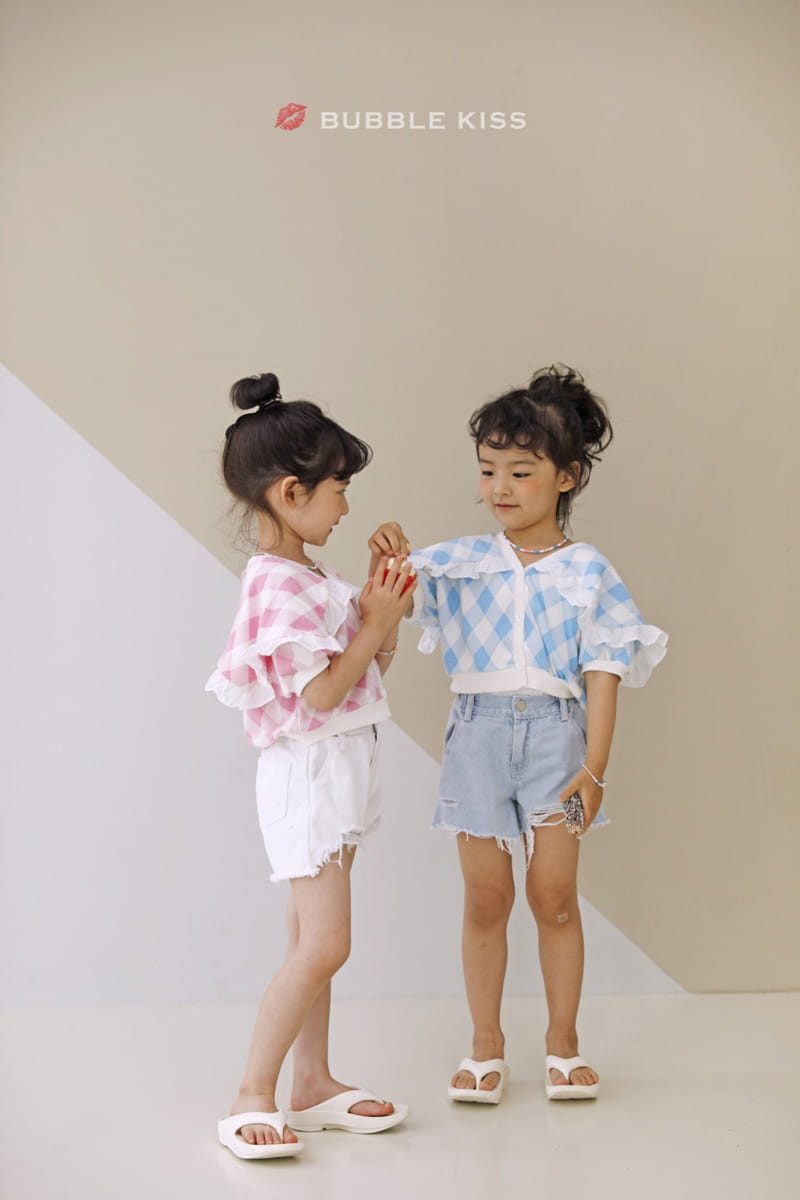 BUBBLE KISS - Korean Children Fashion - #Kfashion4kids - Check Ruffle Cardigan - 5
