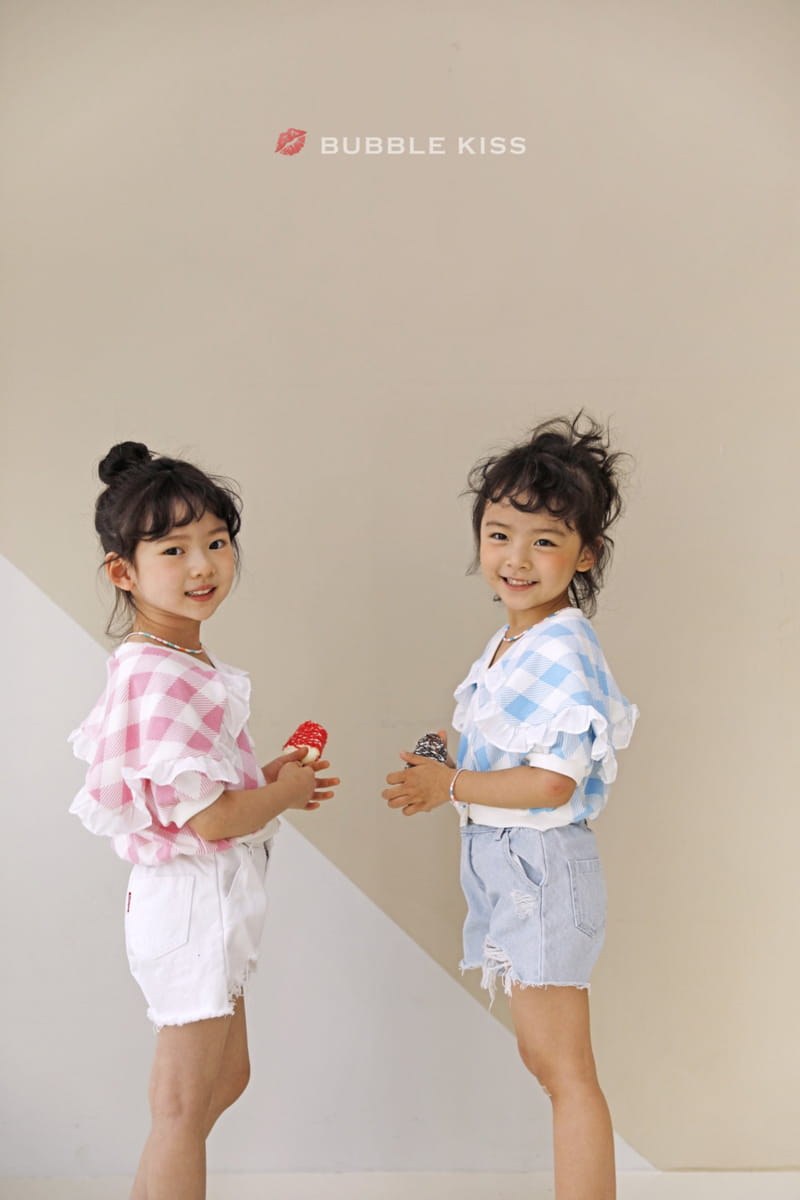 BUBBLE KISS - Korean Children Fashion - #Kfashion4kids - Check Ruffle Cardigan - 6