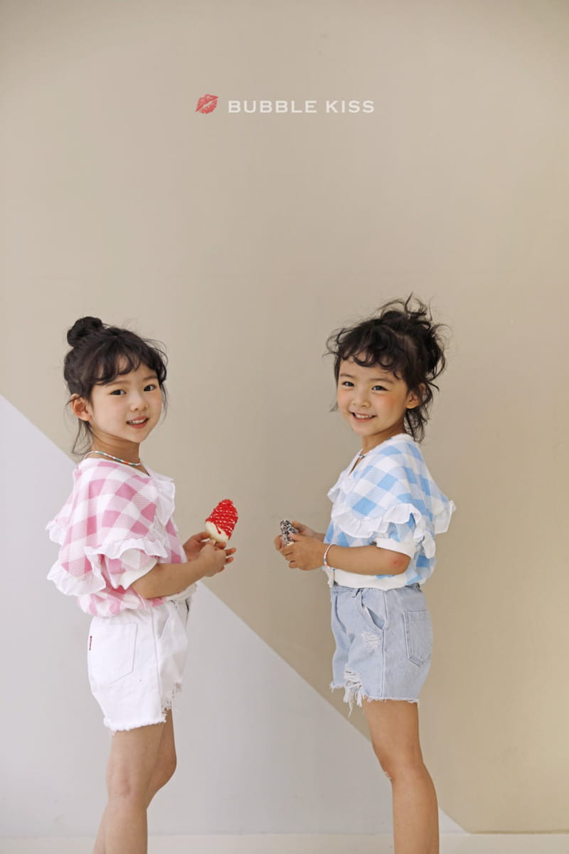 BUBBLE KISS - Korean Children Fashion - #Kfashion4kids - Check Ruffle Cardigan - 8