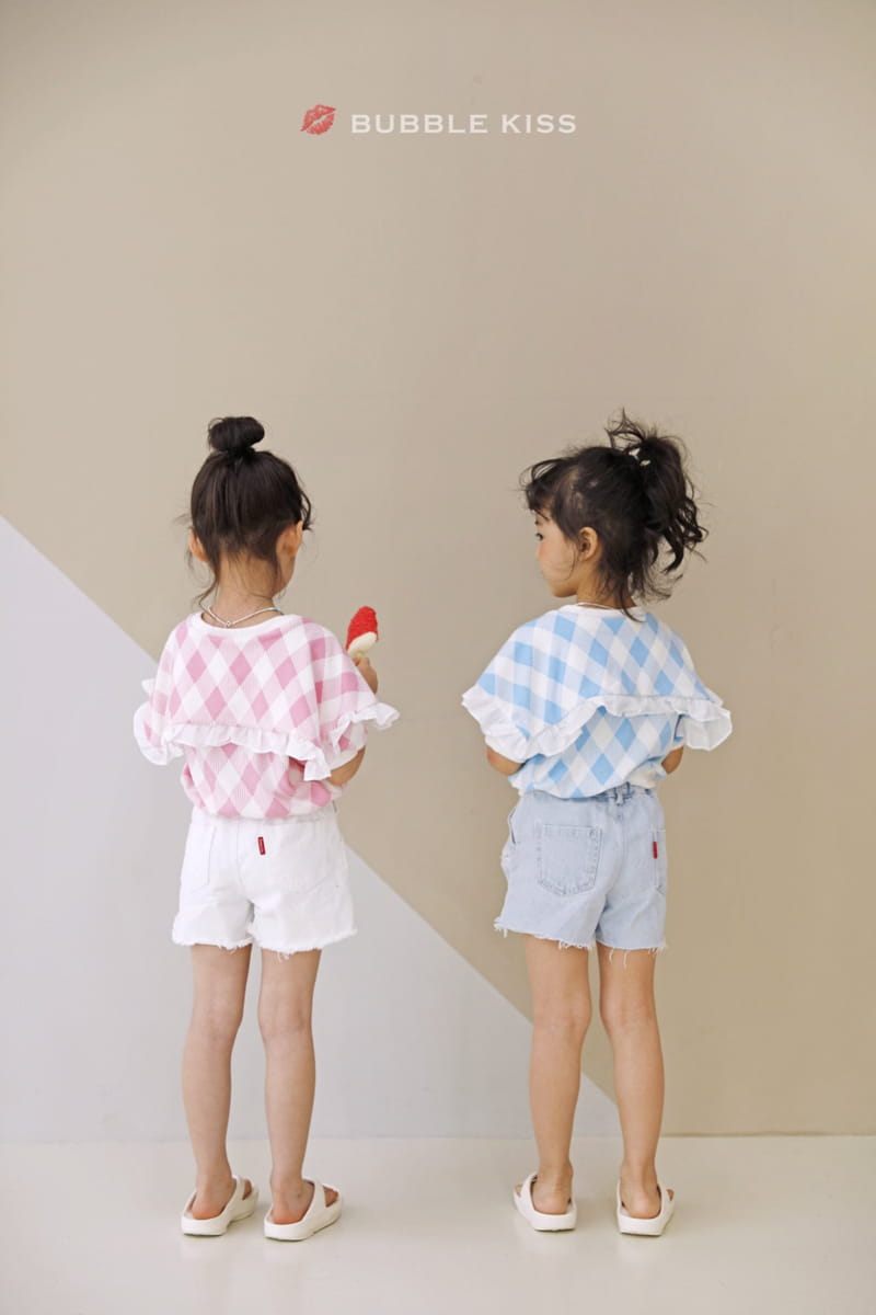 BUBBLE KISS - Korean Children Fashion - #Kfashion4kids - Check Ruffle Cardigan - 9
