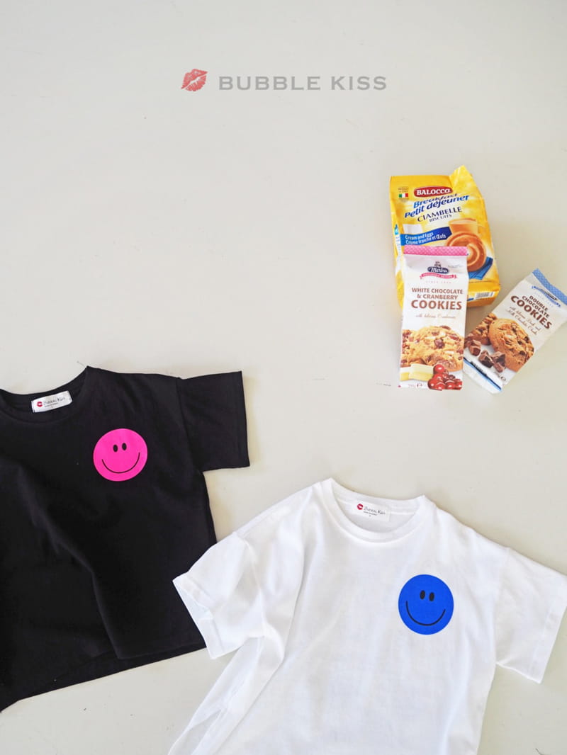 BUBBLE KISS - Korean Children Fashion - #Kfashion4kids - Neon Smile Long Tee - 9