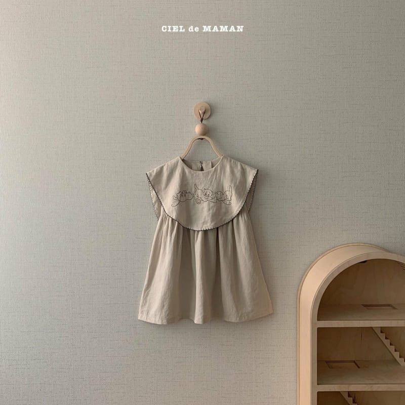 CIEL DE MAMAN - Korean Children Fashion - #Kfashion4kids - Linen Cats One-piece