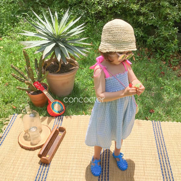 CONCOCTER - Korean Children Fashion - #Kfashion4kids - Smocking Color One-piece