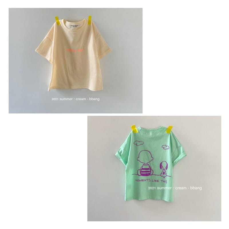 CREAM BBANG - Korean Children Fashion - #Kfashion4kids - Happy Day Front Back Paint Single Tee - 2
