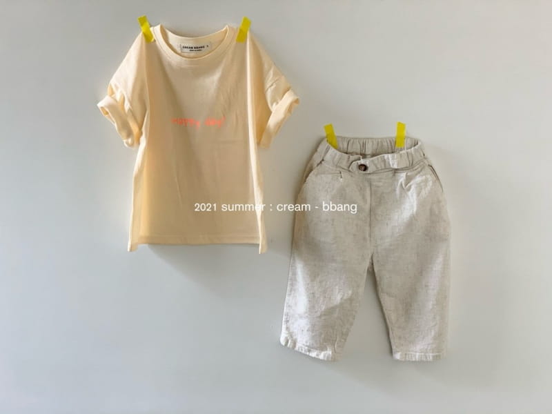 CREAM BBANG - Korean Children Fashion - #Kfashion4kids - Happy Day Front Back Paint Single Tee - 9