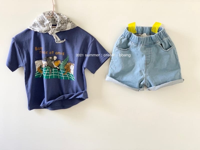 CREAM BBANG - Korean Children Fashion - #Kfashion4kids - Ice Denim Shorts - 5