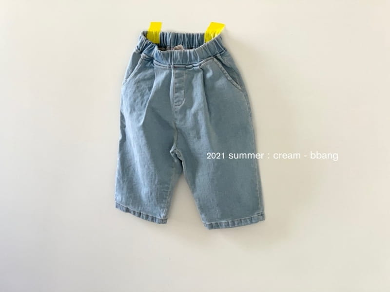 CREAM BBANG - Korean Children Fashion - #Kfashion4kids - Denim Wrinkle Baggy Pants - 8