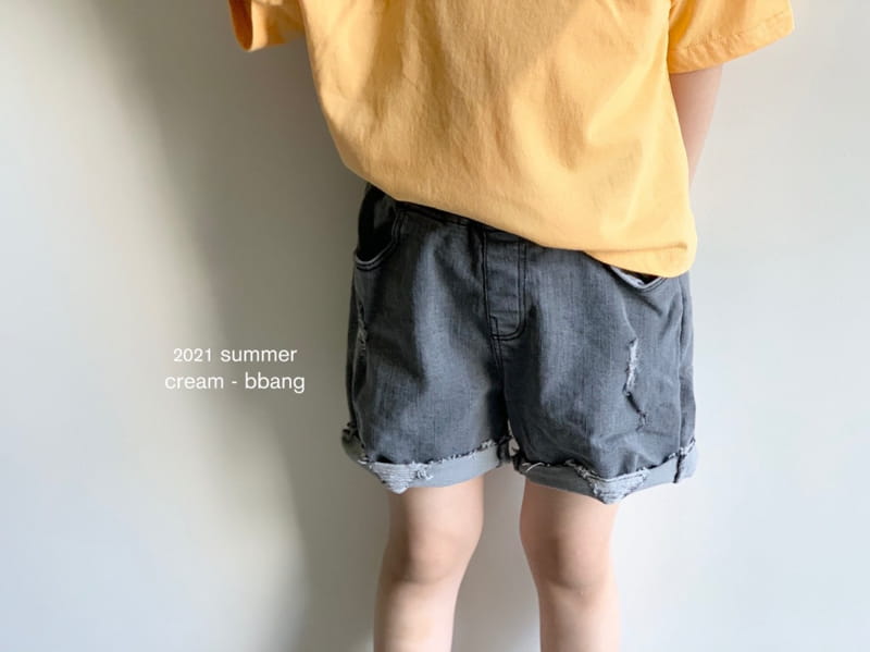 CREAM BBANG - Korean Children Fashion - #Kfashion4kids - Bottom Cutting Vintage Shorts - 12
