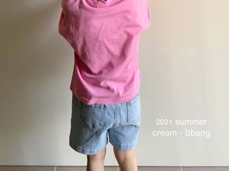 CREAM BBANG - Korean Children Fashion - #Kfashion4kids - Aqua Denim Shorts - 12