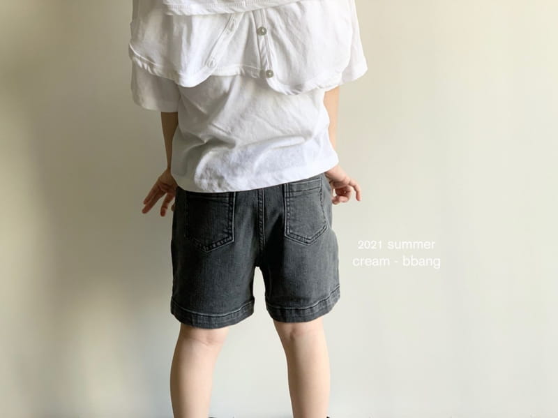 CREAM BBANG - Korean Children Fashion - #Kfashion4kids - Aqua Denim Shorts - 8