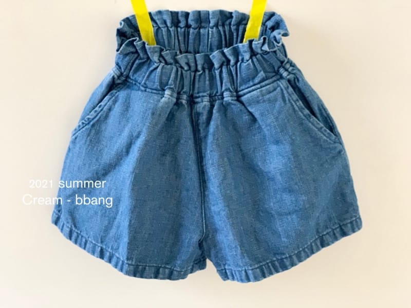 CREAM BBANG - Korean Children Fashion - #Kfashion4kids - Linen Denim Ruffle Shorts - 11