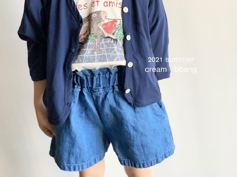 CREAM BBANG - Korean Children Fashion - #Kfashion4kids - Linen Denim Ruffle Shorts - 5