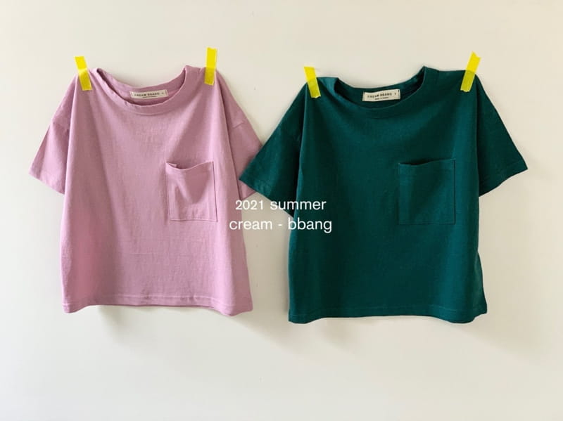 CREAM BBANG - Korean Children Fashion - #Kfashion4kids - Pocket Rappa Tee